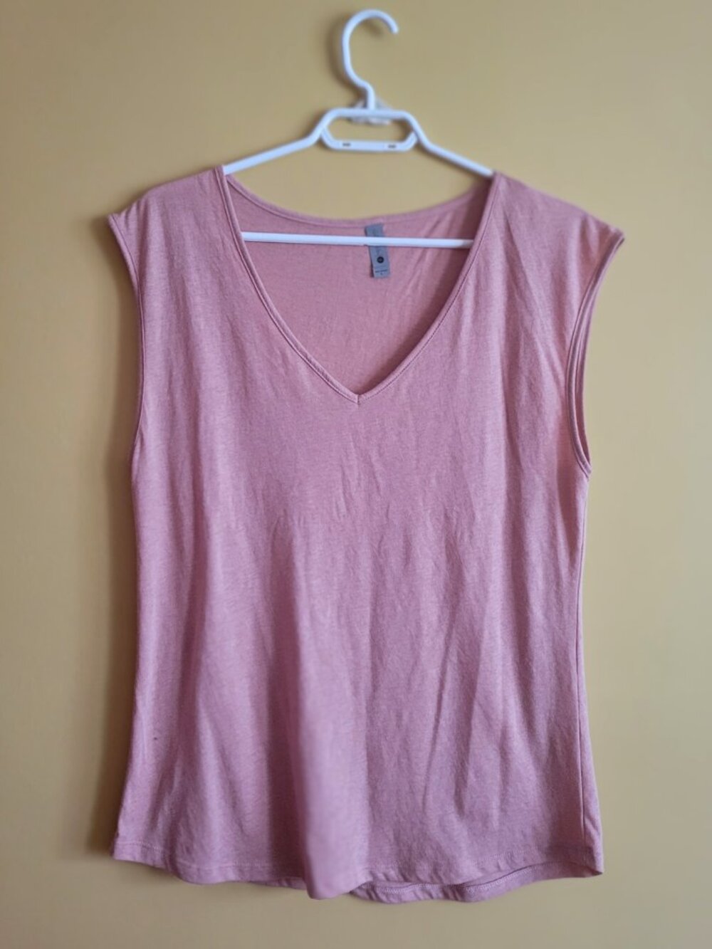 Next Level Apparel Salmon Pink Festival Sleeveless V-Neck - L